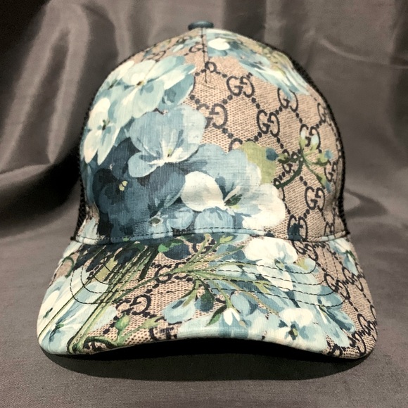 Gucci GG Bloom Canvas Baseball Hat Blue - Picture 2 of 8